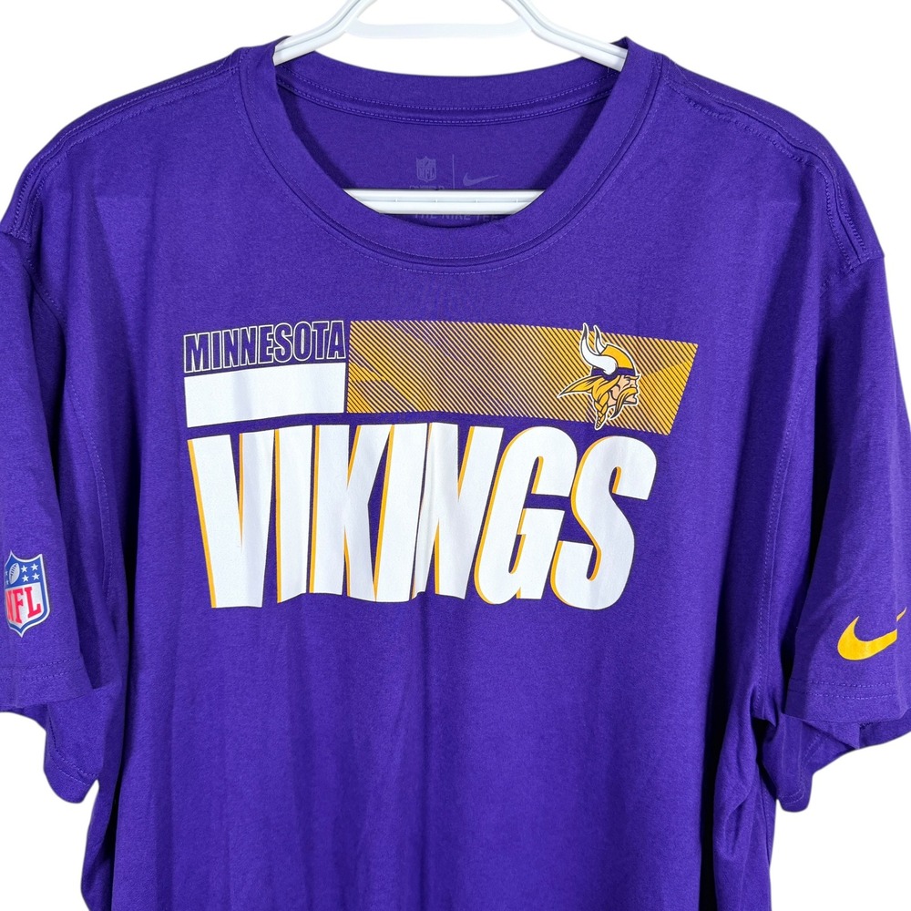 Nike Dri-FIT Minnesota‎ Vikings Performance T-Shirt Mens XXL Purple NFL On-Field